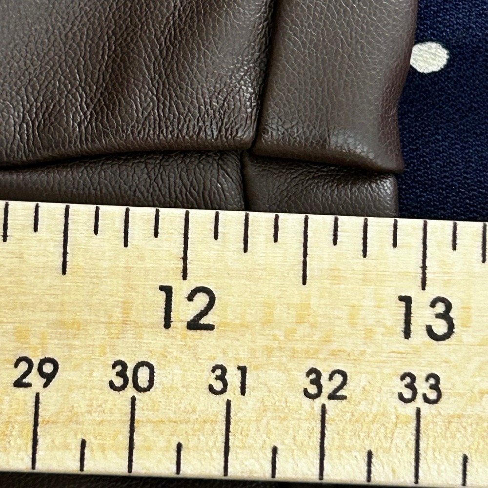 ASTR The Label Mini Dress S Brown Faux Leather Strapless Edgy Chic Night Out - Picture 8 of 11